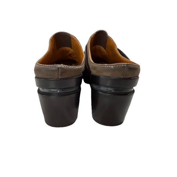 Cole Haan Air Sara Clogs Womens 9B Brown Leather Mules Slip On Block Heel - Picture 6 of 9